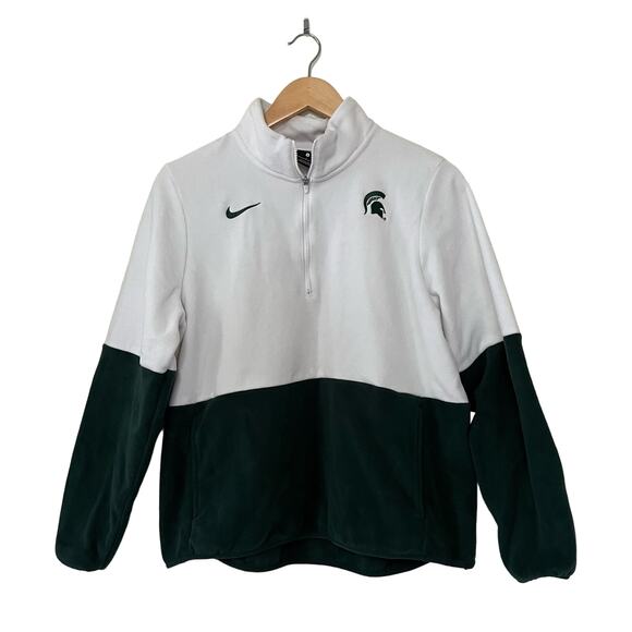 Nike Michigan State MSU Spartans Women's Large Fleece Jacket 1/2 Zip Pullover - Picture 1 of 7